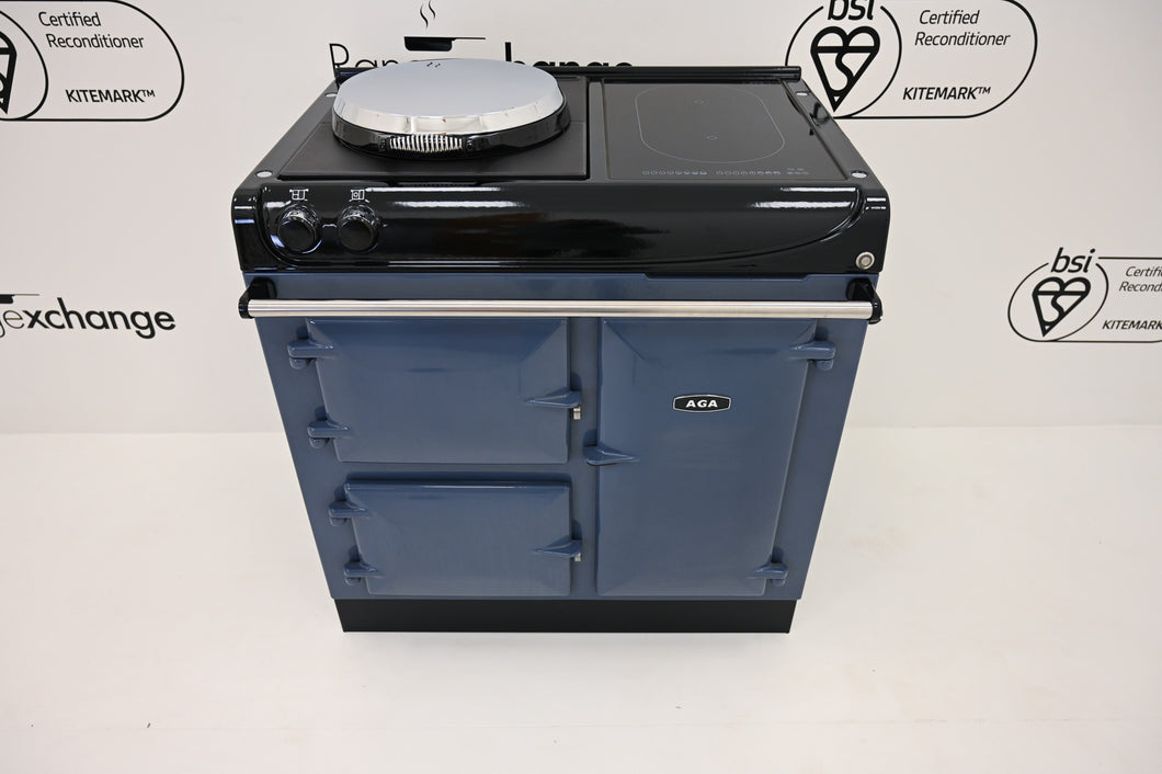 Reconditioned eR3 90i Aga cooker in Dartmouth Blue
