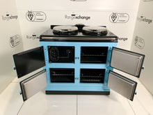 Load image into Gallery viewer, Reconditioned 3 oven Dual Control (R7) Dual Fuel Aga cooker in Powder Blue
