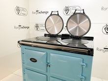 Load image into Gallery viewer, Reconditioned 3 oven Dual Control (R7) Dual Fuel Aga cooker in Powder Blue
