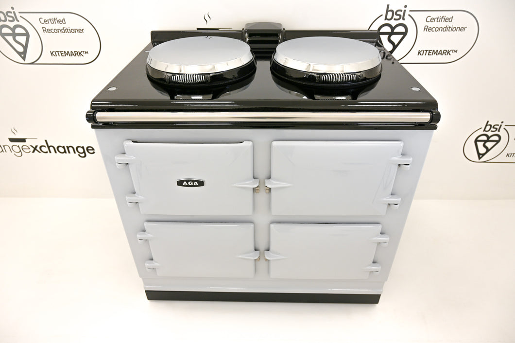 Reconditioned 3 oven R7 100 Aga cooker in Pearl Ashes