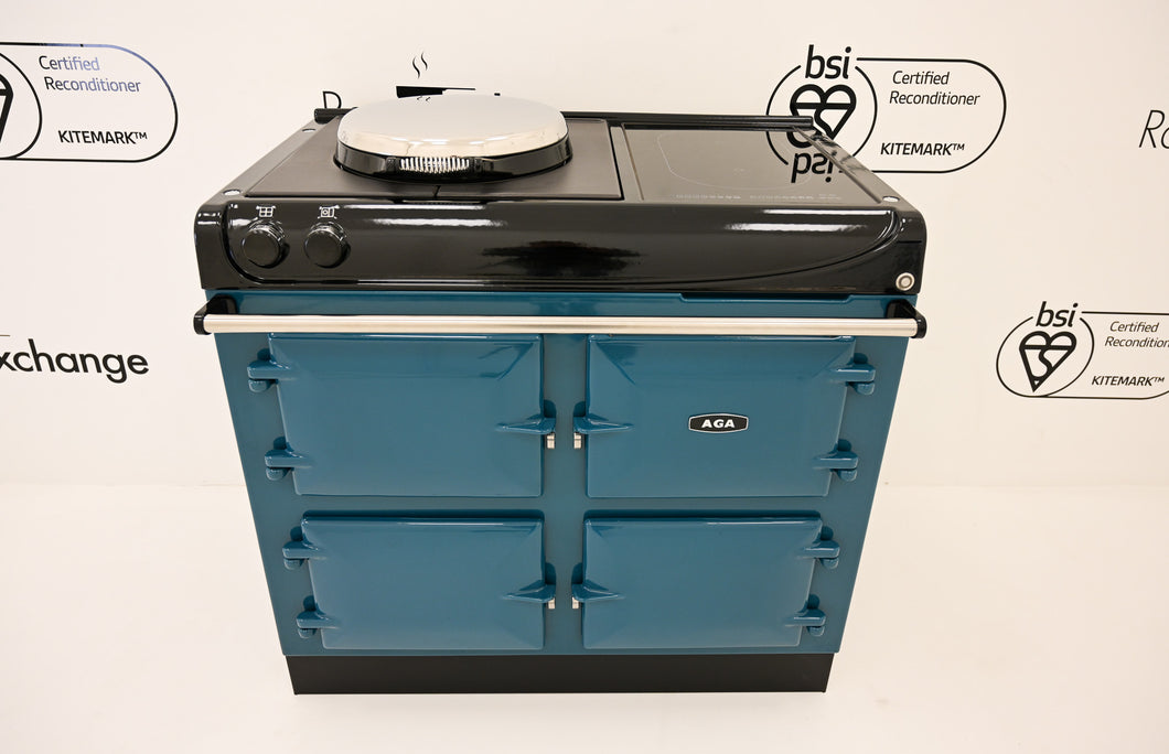 Reconditioned eR3 100i Aga cooker in Salcombe Blue