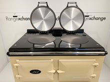 Load image into Gallery viewer, Cream dual control duel fuel 3 oven aga reconditioned secondhand lids and hotplates
