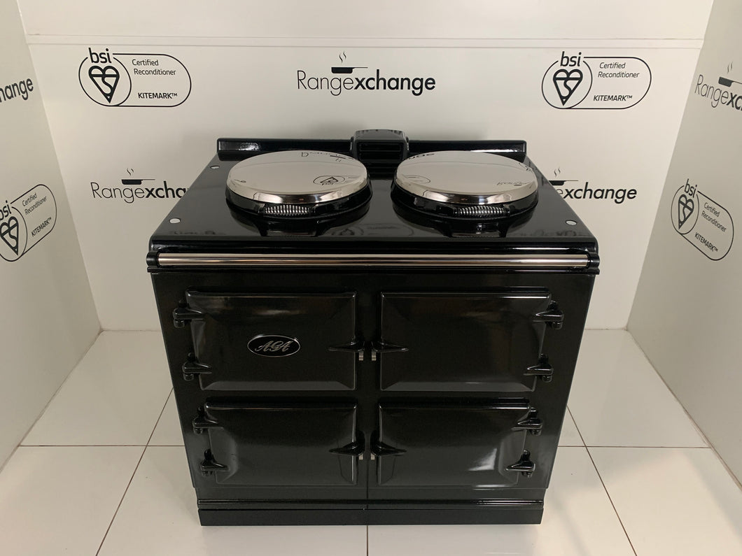 Reconditioned 3 oven Dual Control Dual Fuel Aga cooker in Pewter