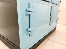Load image into Gallery viewer, Reconditioned 3 oven Dual Control Dual Fuel Aga cooker in Powder Blue
