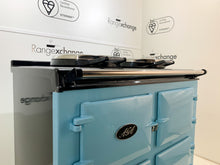 Load image into Gallery viewer, Reconditioned 3 oven Dual Control Dual Fuel Aga cooker in Powder Blue

