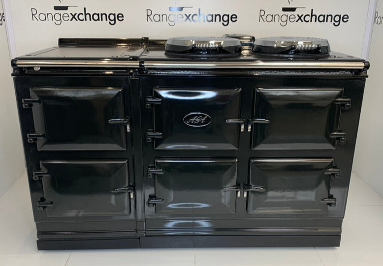 Reconditioned 5 oven Dual Control Electric Aga cooker in Pewter.
