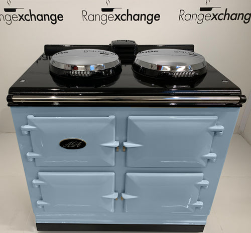 Reconditioned 3 oven Total Control Electric Aga cooker in Duck Egg Blue