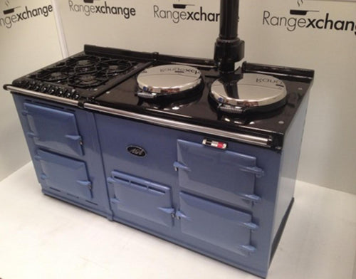 Reconditioned 2 oven gas Aga cooker & module 160 in Wedgewood Blue