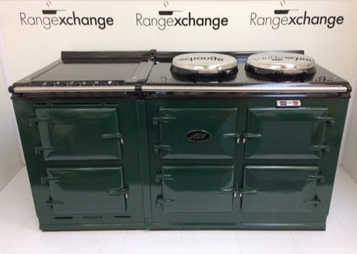 Reconditioned 3 oven gas Aga cooker & module in British Racing Green