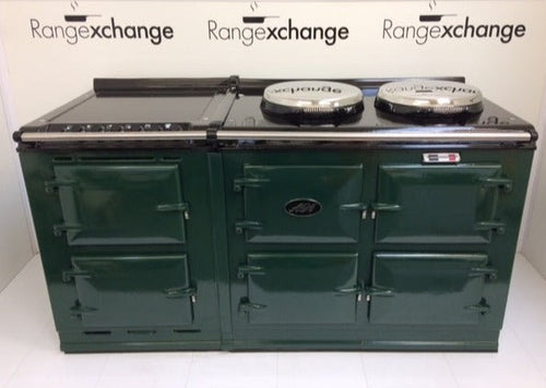 Reconditioned 3 oven 13amp Electric Aga cooker & module in British Racing Green