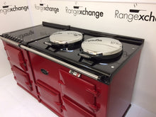 Load image into Gallery viewer, Reconditioned 2 oven oil Aga cooker &amp; electric module in Claret
