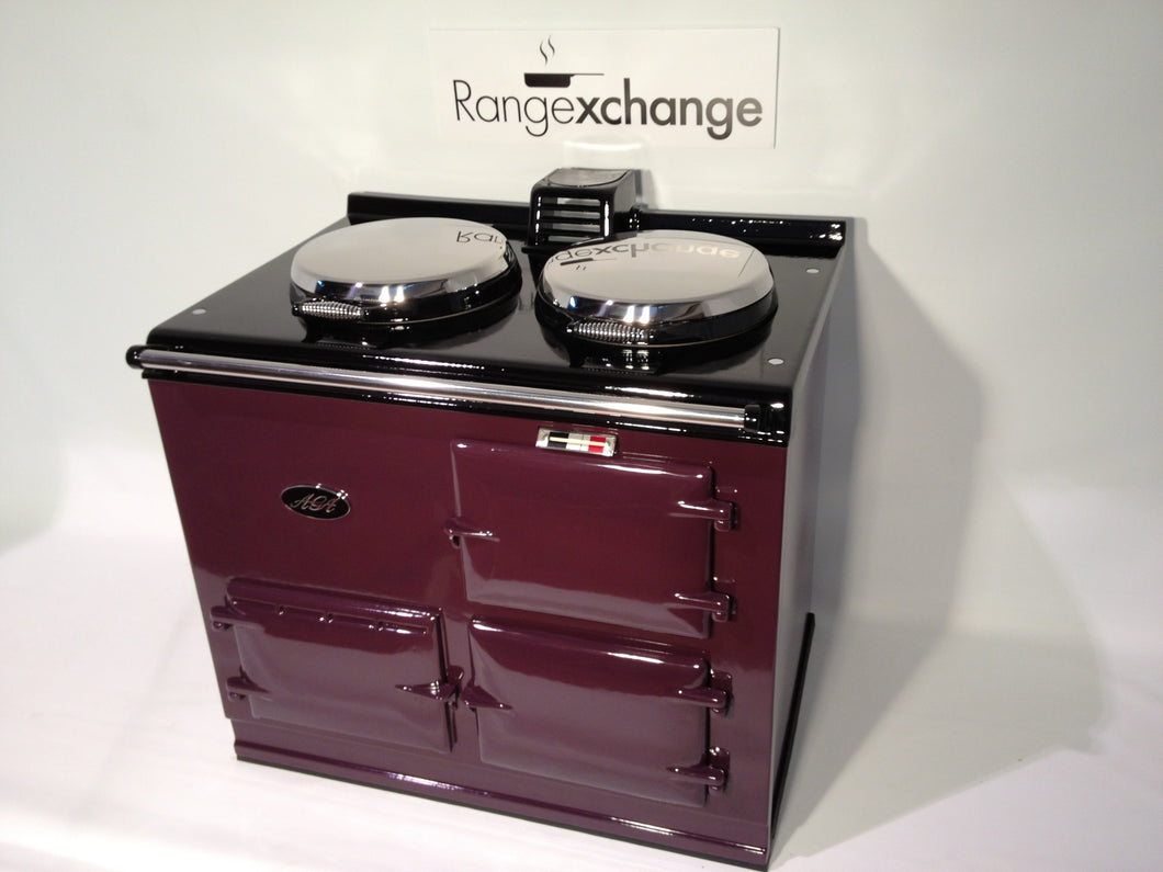 Reconditioned 2 oven gas Aga cooker in Aubergine