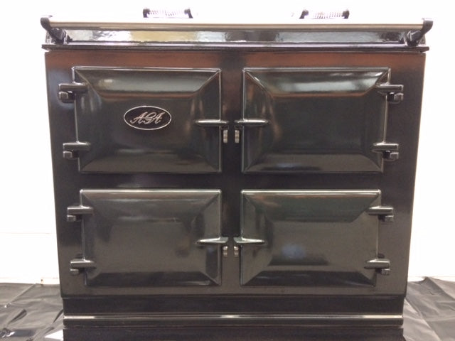 Reconditioned 3 oven Dual Control Electric Aga cooker in Pewter.