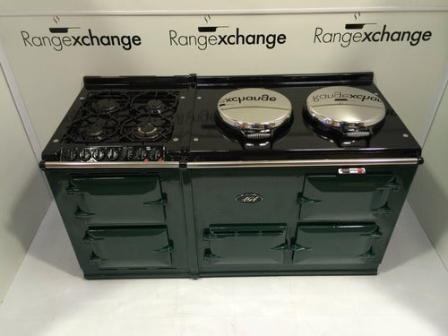 Reconditioned 2 oven gas Aga cooker & module 160 in British Racing Green