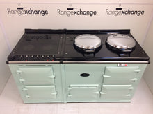 Load image into Gallery viewer, Reconditioned 2 oven oil Aga cooker &amp; electric module in Mint Green
