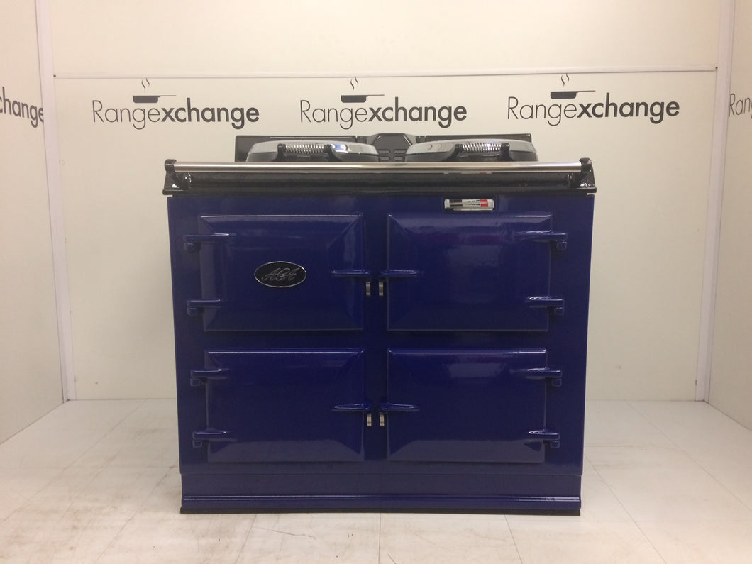 Reconditioned 3 oven gas Aga cooker in Royal Blue