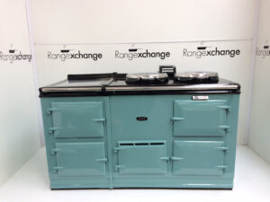 Reconditioned 4 oven gas Aga cooker in Pistachio by Range Exchange